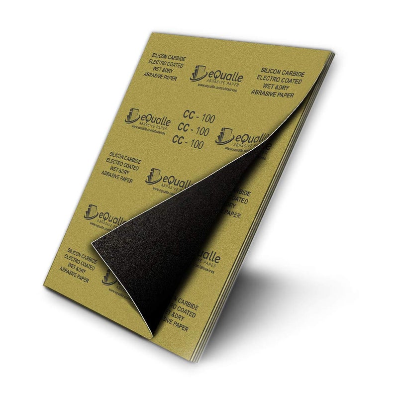 eQualle Sandpaper | 9"" x 11"" | Grit 120 | Coarse | 10 Sheets | Durable Abrasive | Wood Sanding | Auto Body Work - Image 4